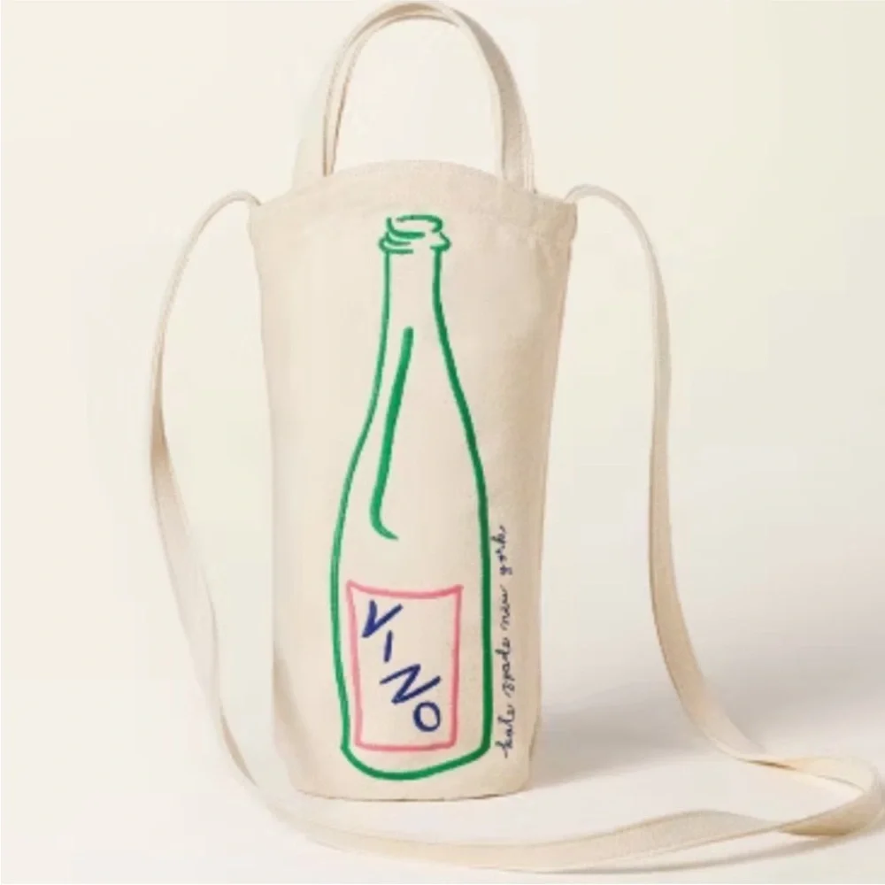 Kate spade x target canvas wine Bottle Tote - Picture 1 of 3